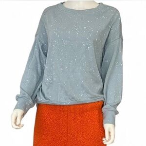 No Boundaries Blue Speckled Sweatshirt